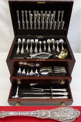 Paris by Gorham Sterling Silver Flatware Set Art Nouveau Cherubs 159 pcs Dinner